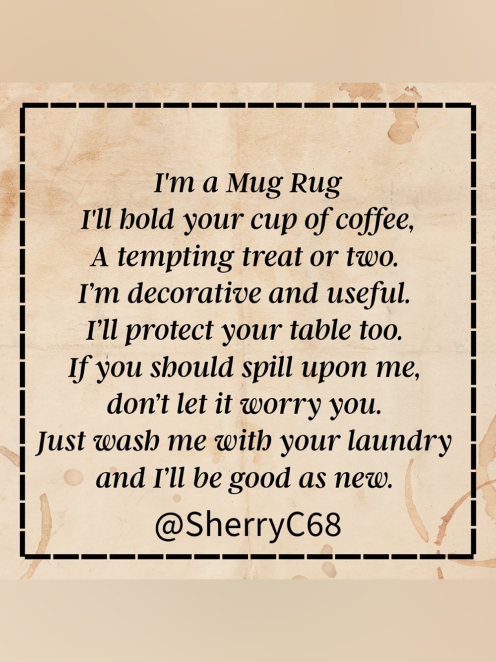 Hand Crafted Mug Rug Coaster Embroidered Cotton Fabric Padded Absorbs Liquid - Picture 9 of 9
